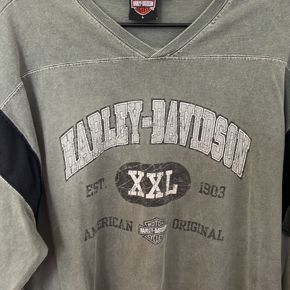 Authentic Harley Davidson 3/4 sleeve Shirt Sz Large - Picture 2 of 5